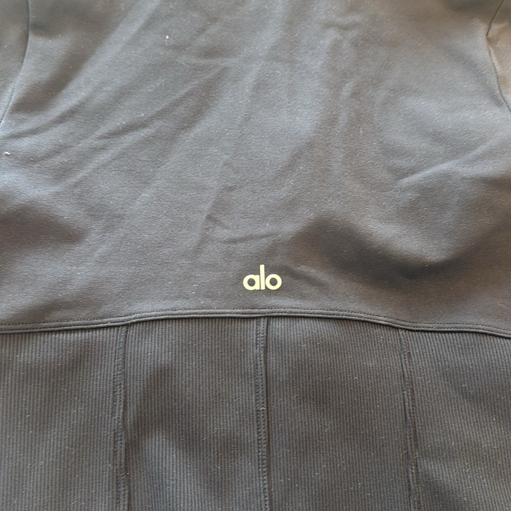 NWT Alo Yoga Airbrush Corset Full Zip Jacket Size M Black Athleisure - Picture 3 of 3